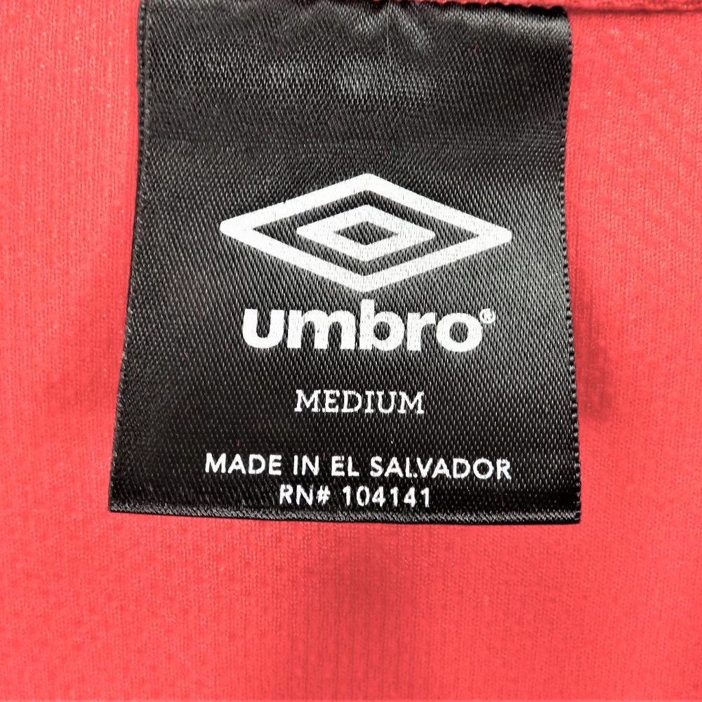 NWOT Umbro Mens Red & White Zip Up Varsity Sport Jacket M - Picture 12 of 14